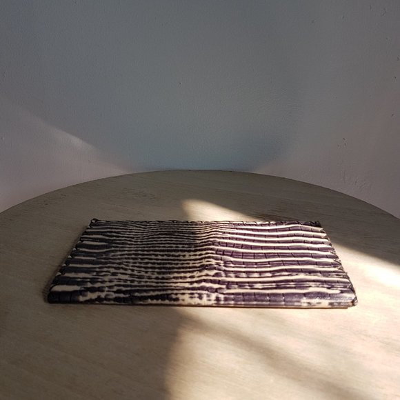 Vintage Leather Animal Print Wallet, Black White Leather Wallet - Picture 4 of 8